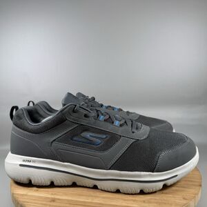 Skechers Go Walk Evolution Ultra Enhance 54734 Grey Running Shoes Sz 13